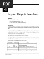 Register Usage & Procedures: Objectives