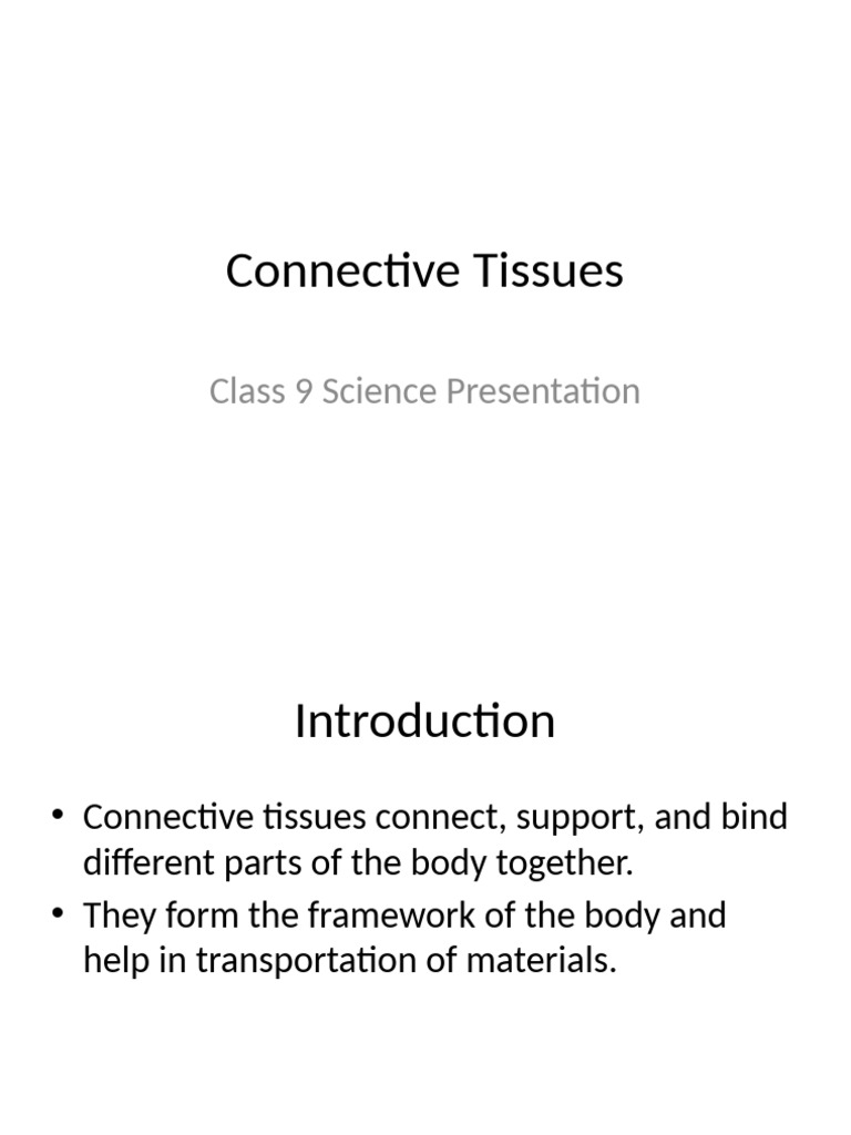 Overview of Connective Tissues | PDF