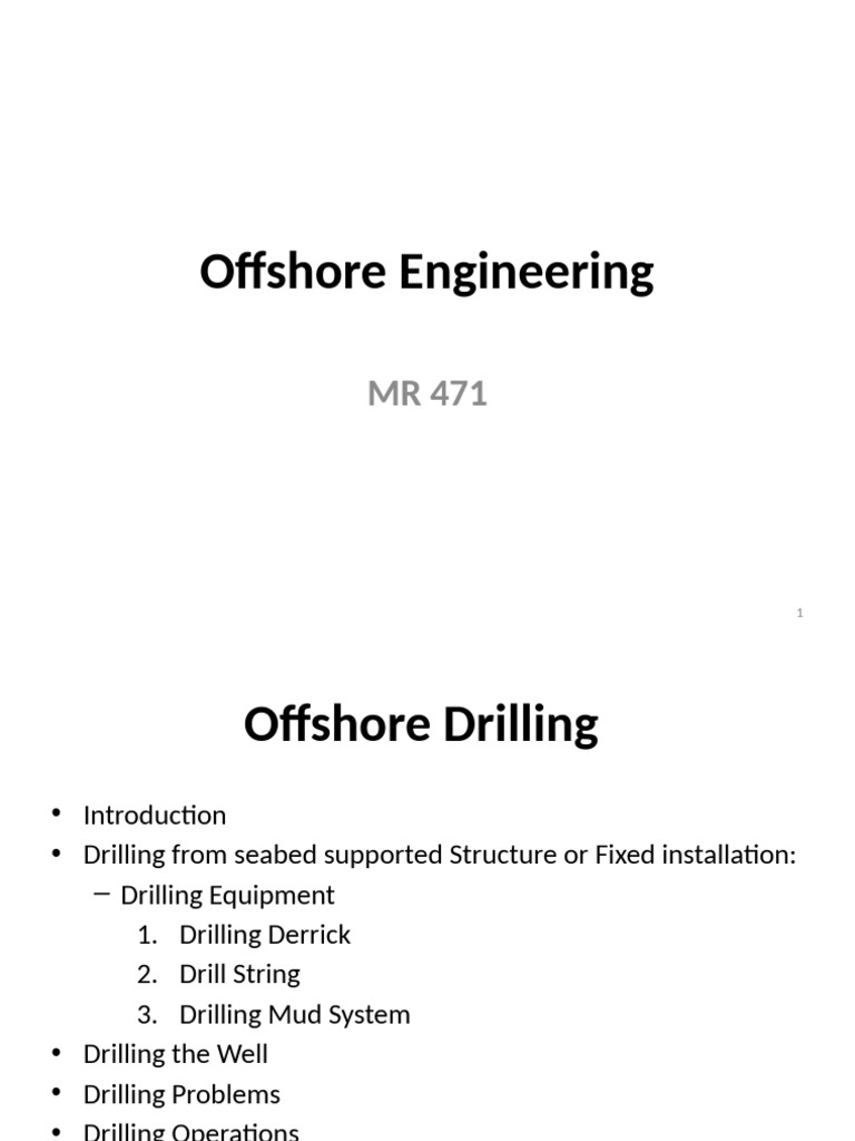 Offshore Drilling Equipment Overview | PDF | Casing (Borehole) | Oil Well