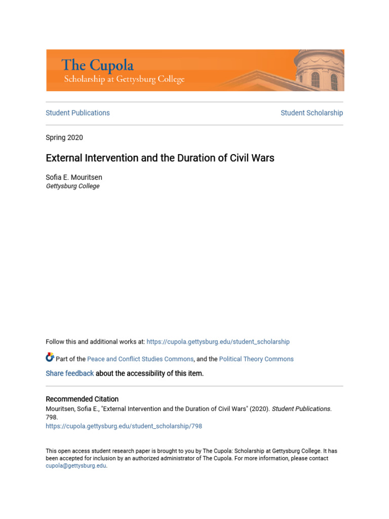 External Intervention and The Duration of Civil Wars | PDF | Civil War ...