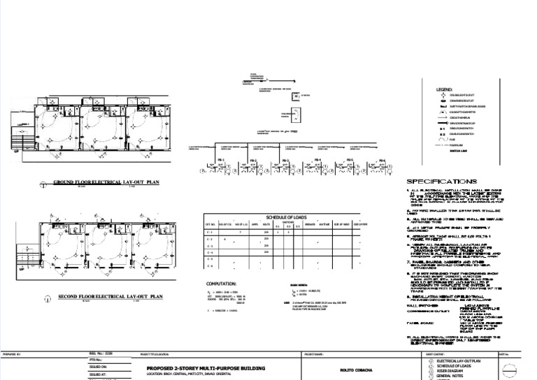 Electrical Layout Plan for Building | PDF | Electrical Wiring ...