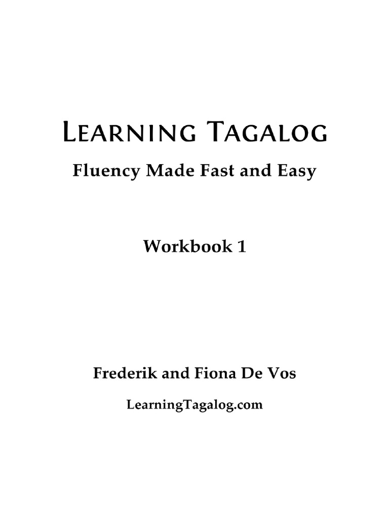 Tagalog Workbook for Fast Fluency | PDF | Tagalog Language
