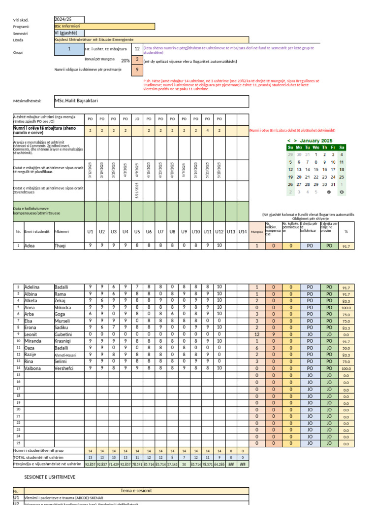 Template - Raporti Usht. SV Kise Inf3 2024-2025 | PDF