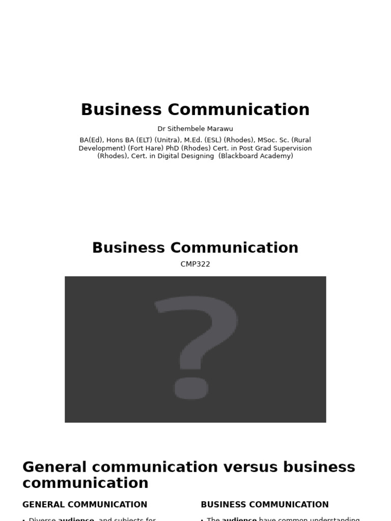 Business Communication Essentials Guide | PDF | Communication | Noise