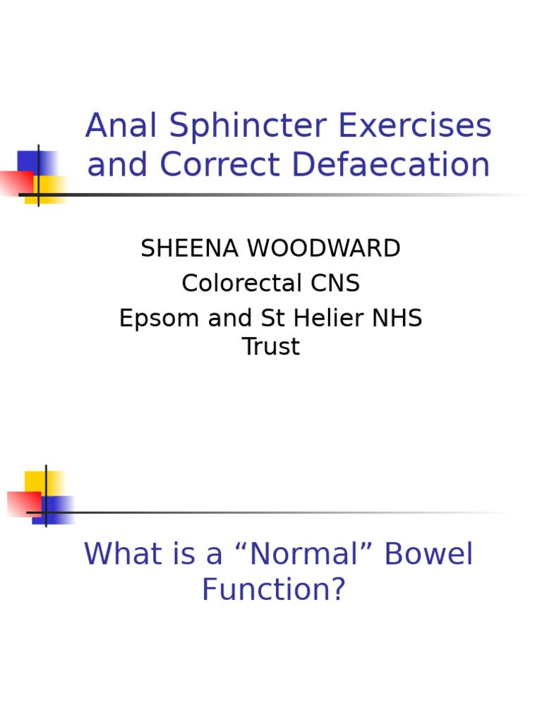 Anal Sphincter Exercises and Correct Defaecation | PDF ...