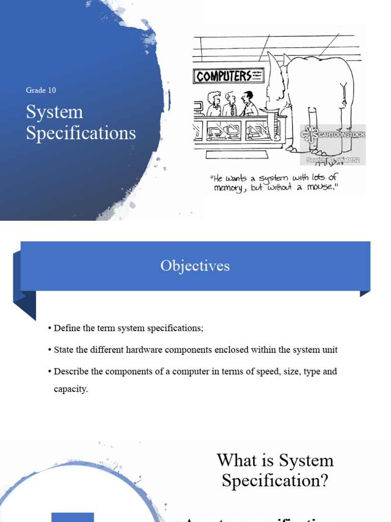 Understanding Computer System Specifications | PDF | Random Access ...