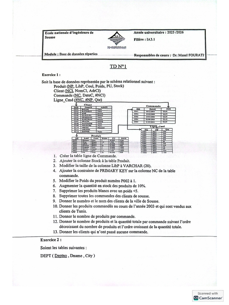 TD 1 BDD | PDF