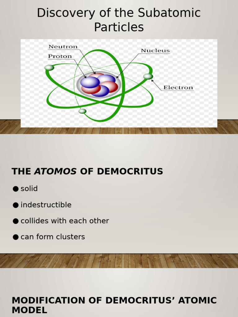 Discovery of The Subatomic Particles | PDF | Atoms | Atomic Nucleus
