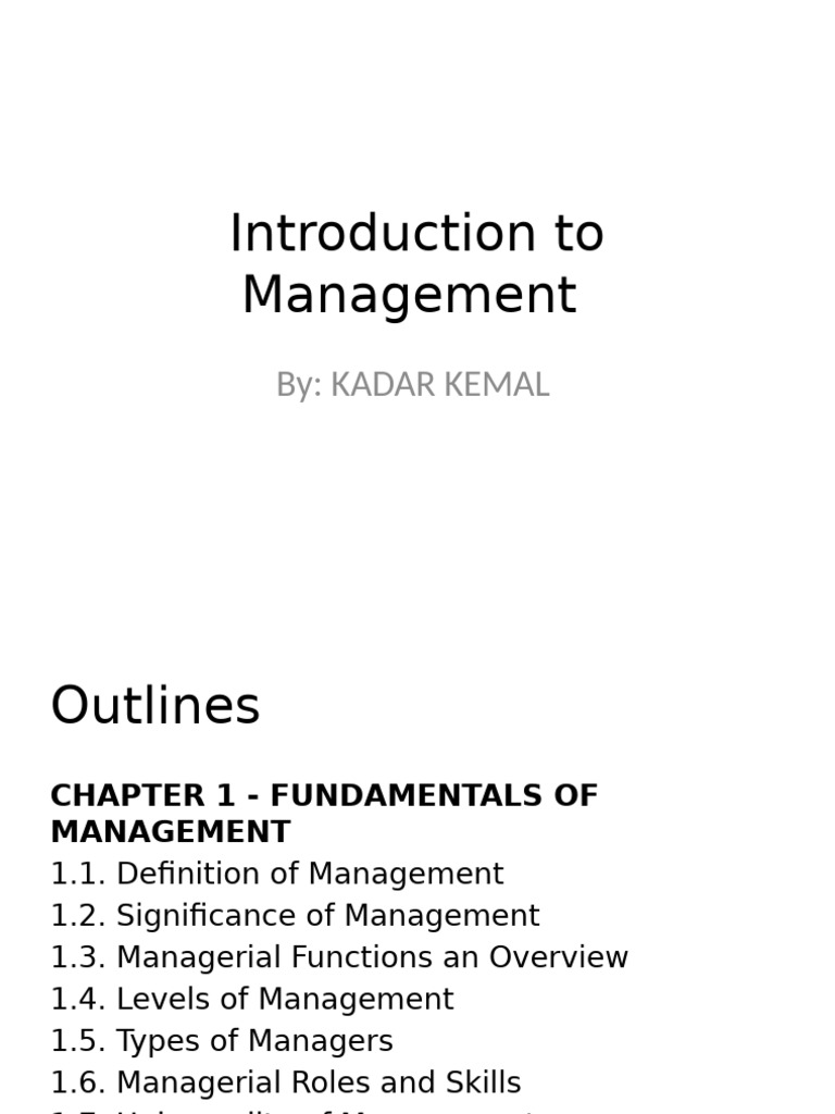 Introduction to Management Principles | PDF | Decision Making ...