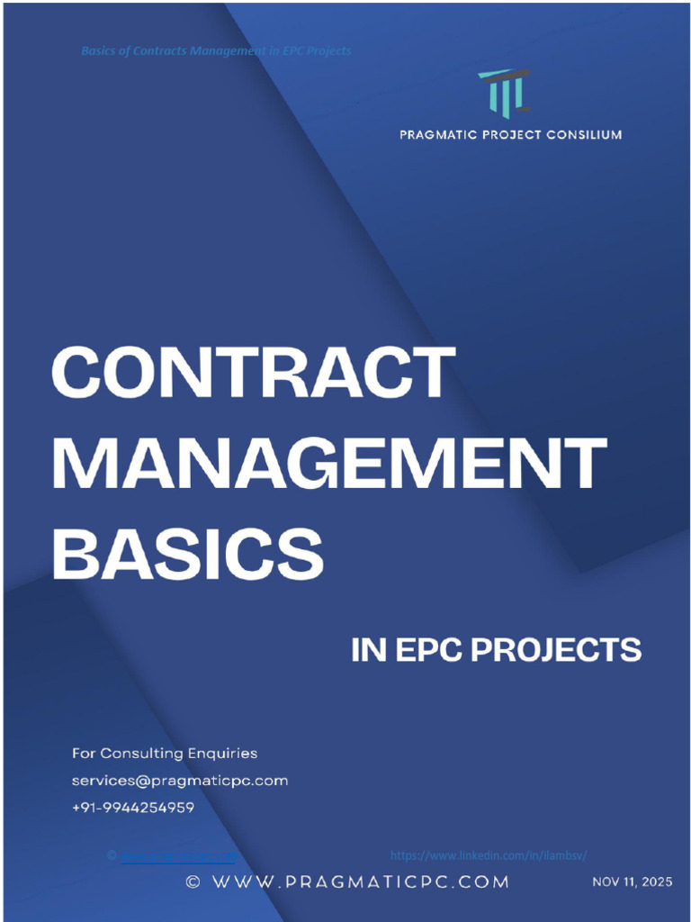 Contracts Management in EPC Projects | PDF | Mediation | Arbitration