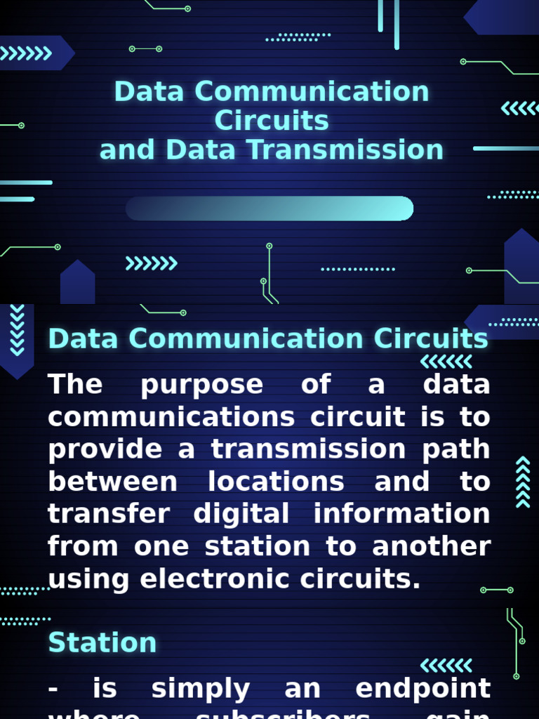 Data Communication Circuits Overview | PDF | Network Interface ...