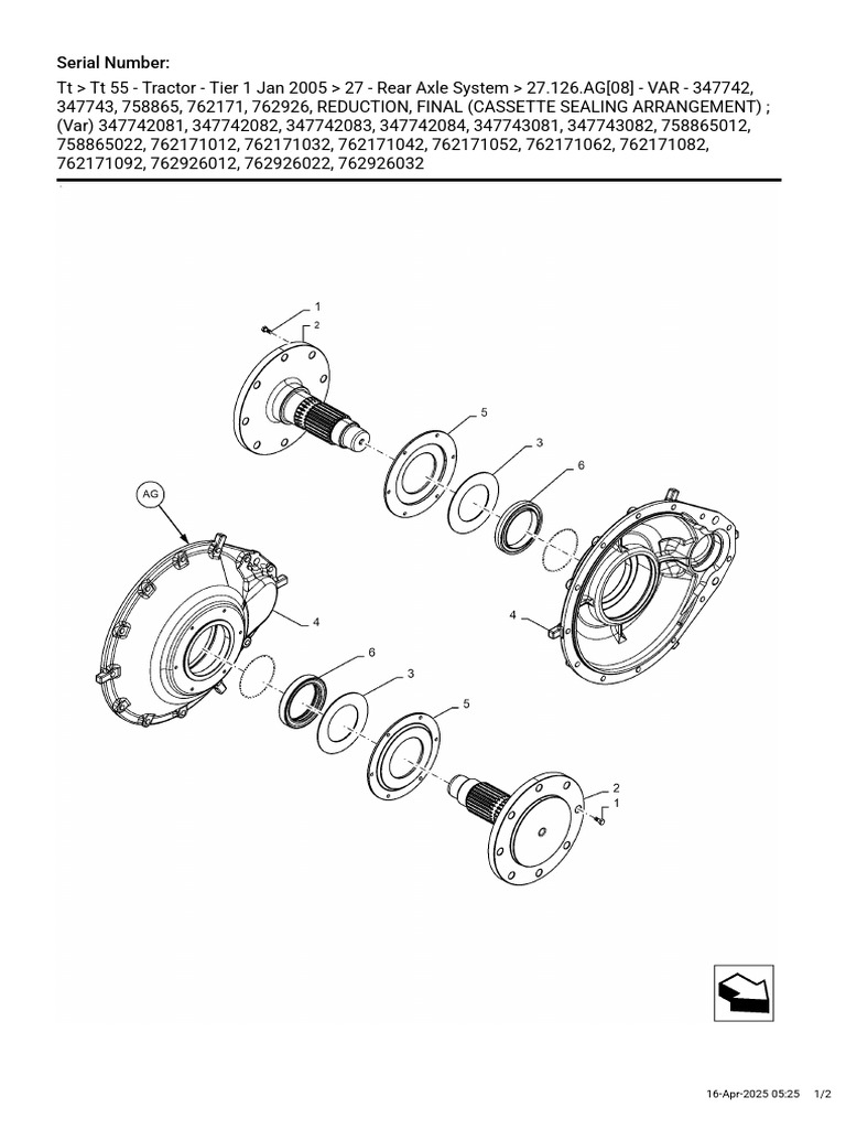 Parts Catalog Rear Axle With Flat Shaft | PDF