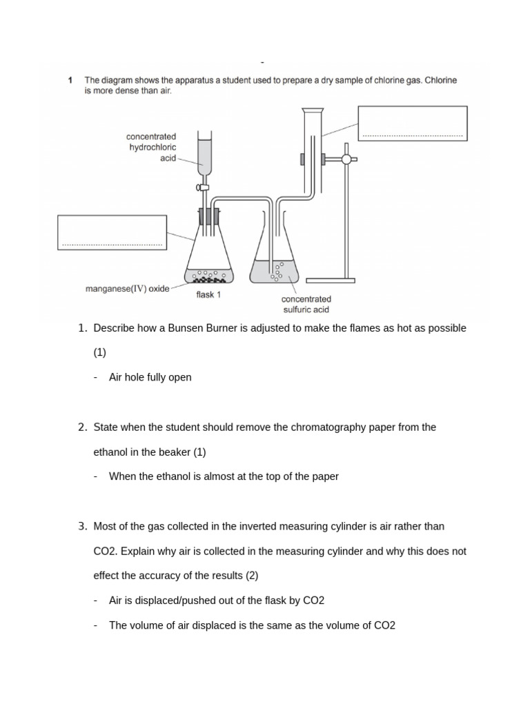 Bunsen Burner and Lab Experiment Techniques | PDF | Chemical Reactions ...