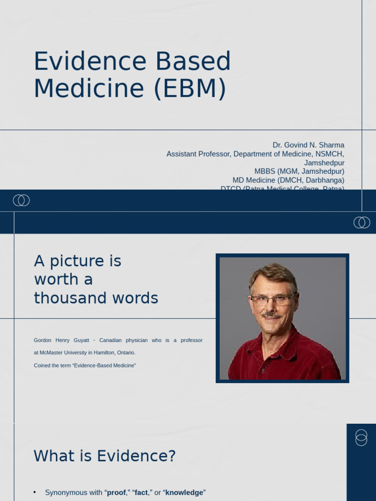 Evidence Based Medicine - Dr. G. N. Sharma | PDF | Evidence Based ...