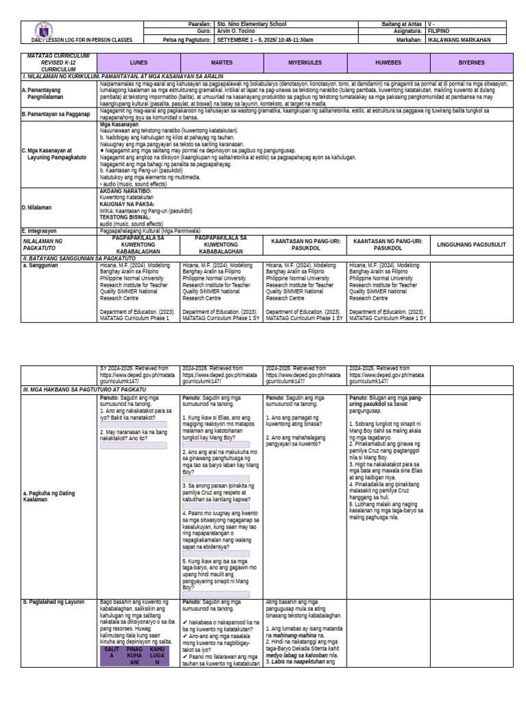 g5 Filipino q2 w2 | PDF