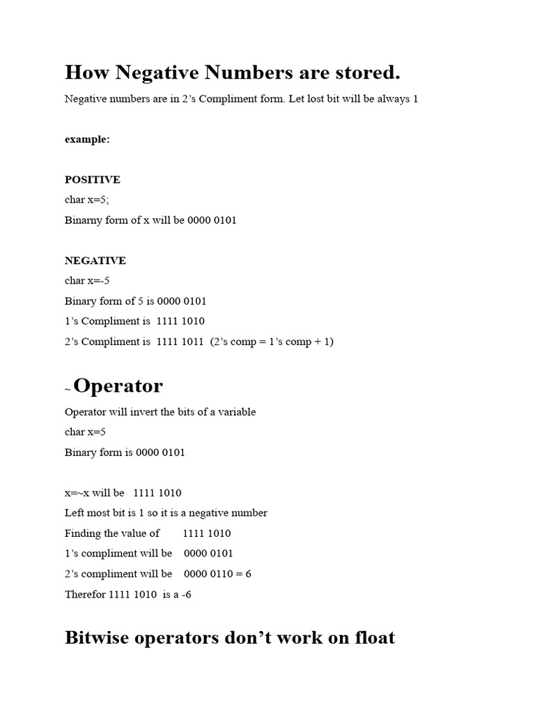 39 +FAQ+ (Bitwise+Operators+) | PDF