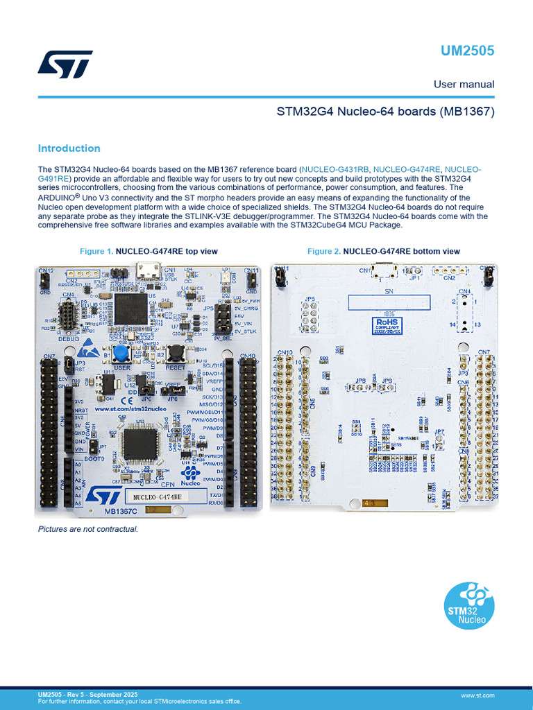 STM32G4 Nucleo-64 Board User Manual | PDF | Computer Science | Computer ...