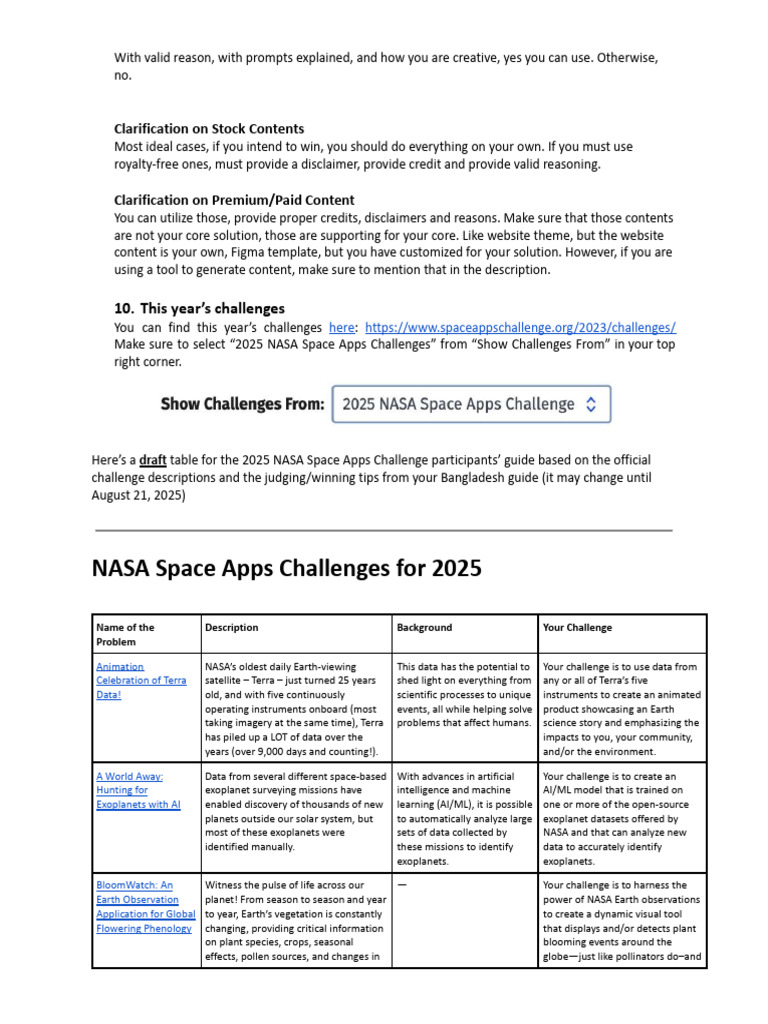 2025 NASA Space Apps Challenge Guide | PDF | Nasa | Space Weather