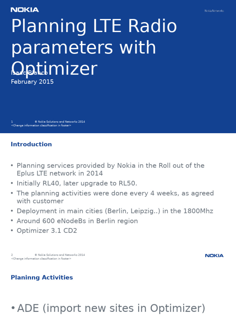 LTE Network Planning with Optimizer | PDF | Computer Science | Computing