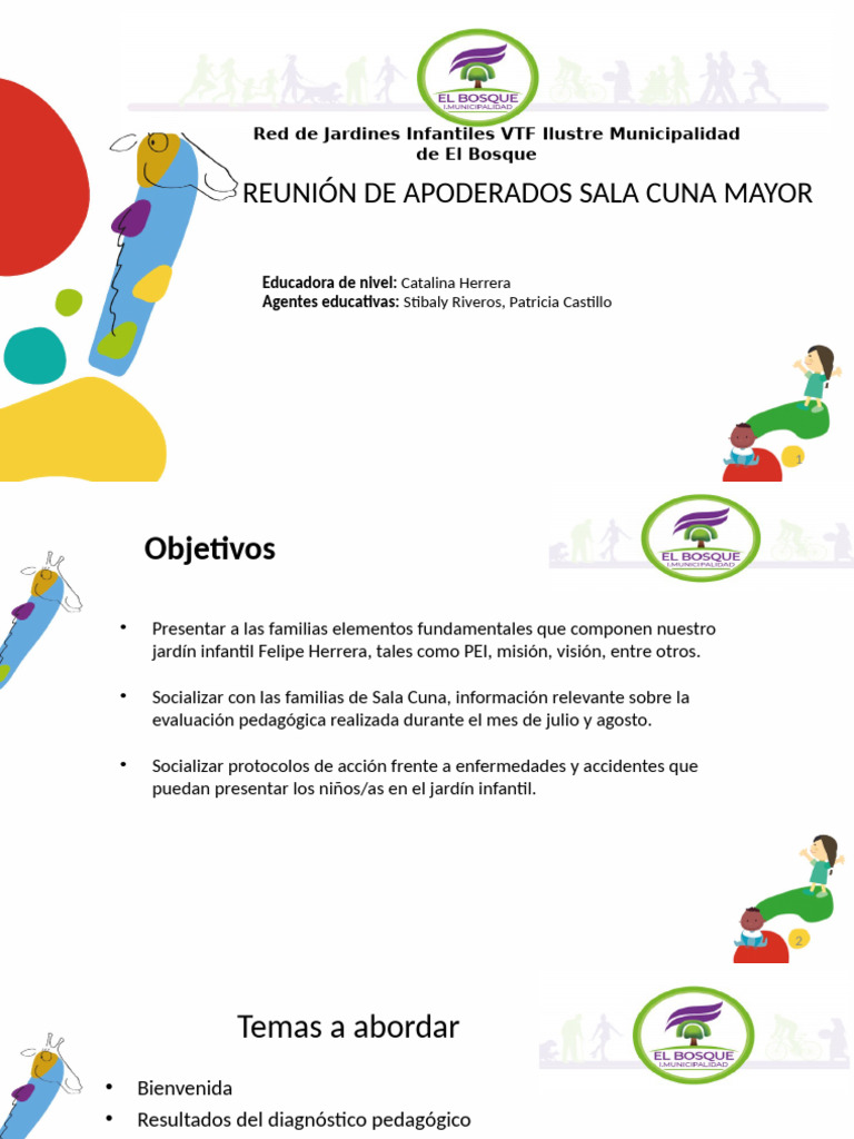 Reunión de Apoderados Sala Cuna 2023 | PDF | Educación de la primera ...