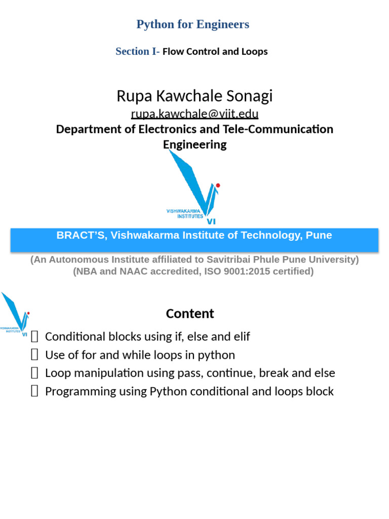 Section 1 - Part 3 - Flow Control and Loops - Lecture 2 | PDF | Control ...