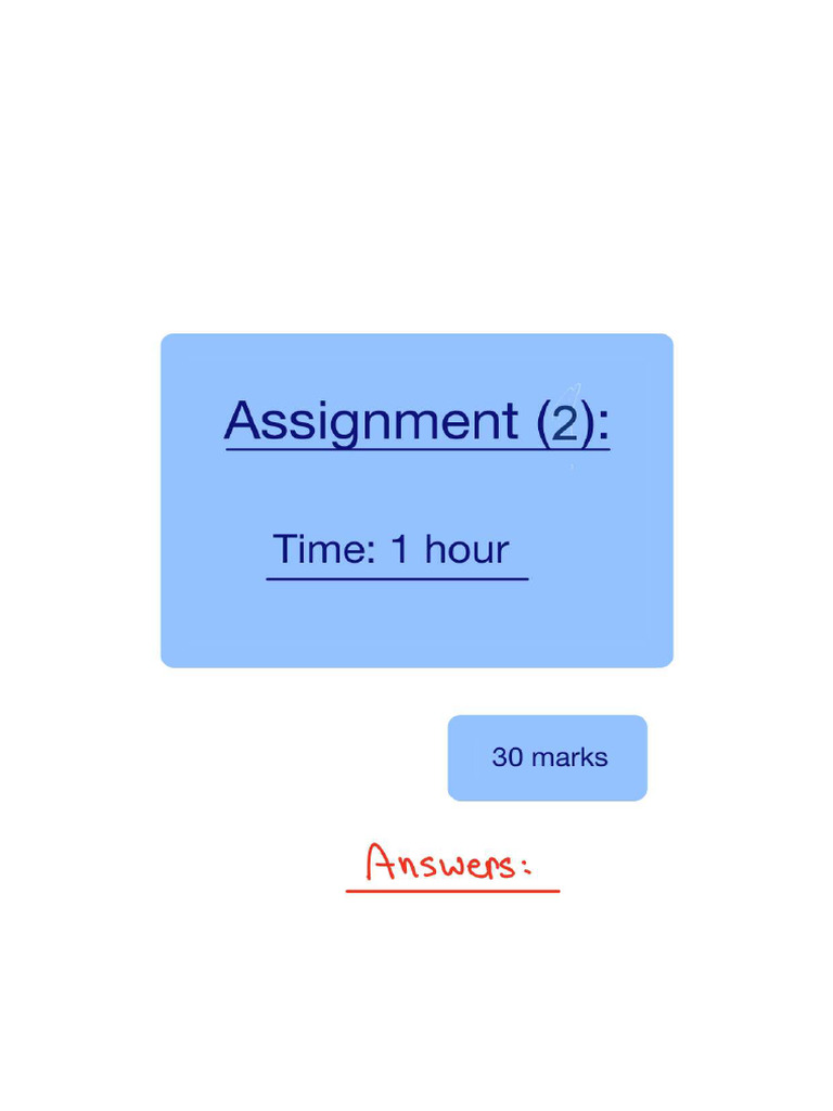 Assignment (2) On The First 3 Chapters Answers - Page-0001 | PDF