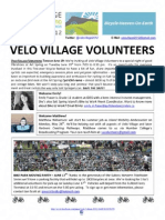 Velo Village Volunteers Newsletter #2
