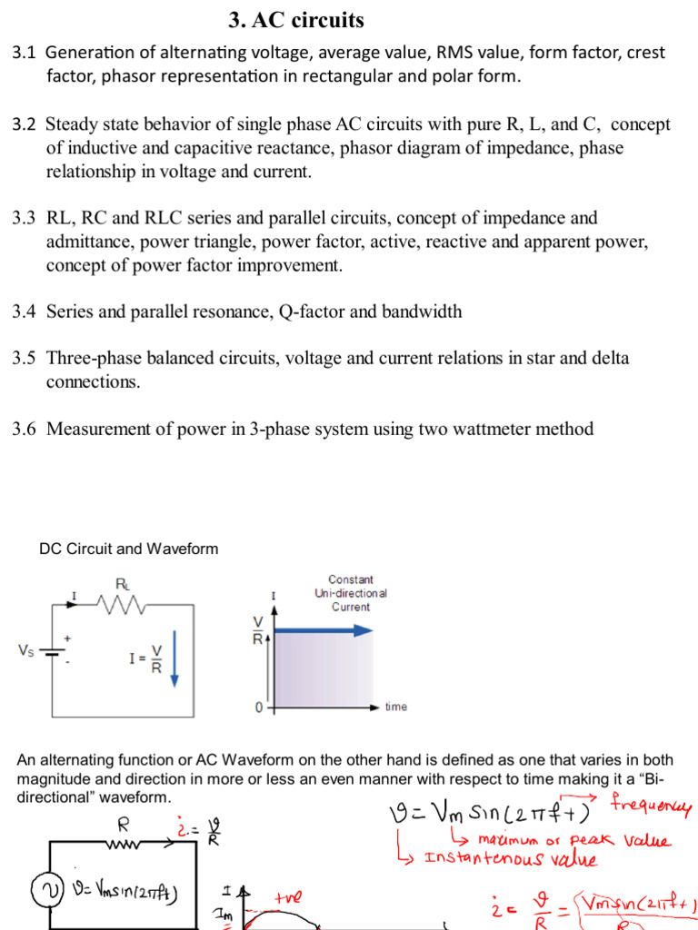 AC Circuit Fundamentals and Waveforms | PDF | Root Mean Square ...