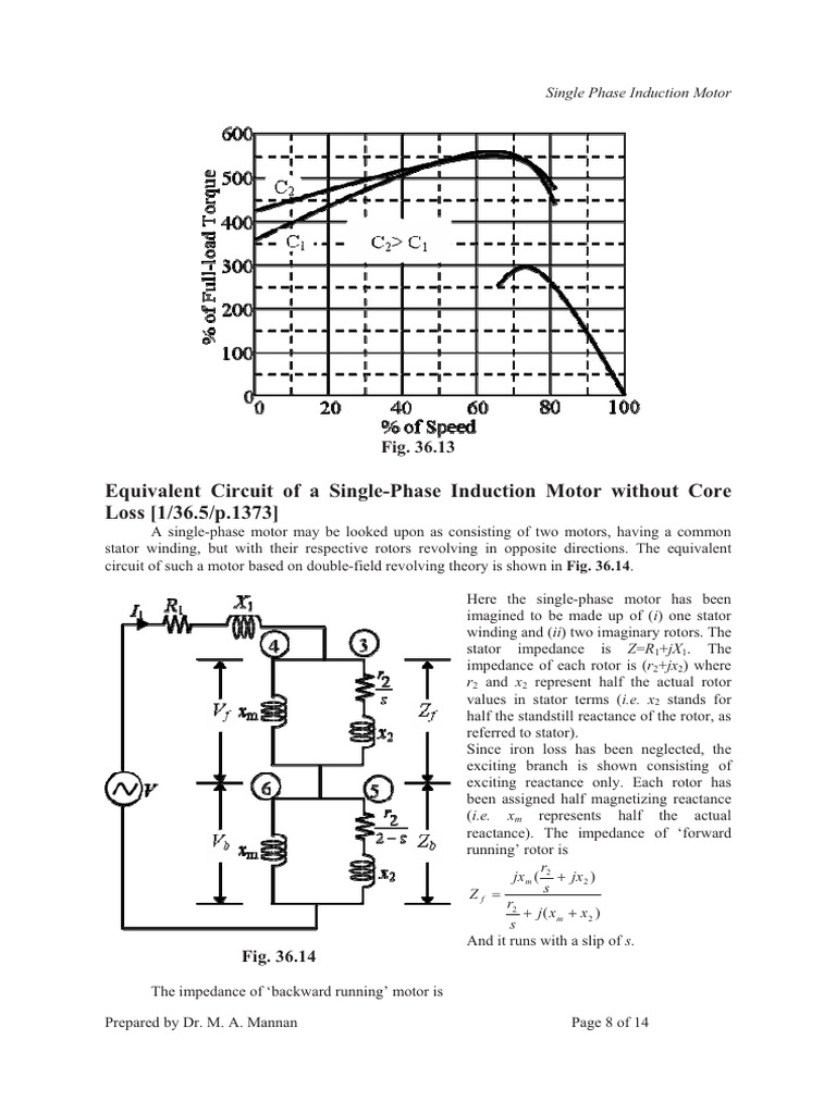 Single Phase Induction Motor Overview | PDF | Electric Motor | Capacitor