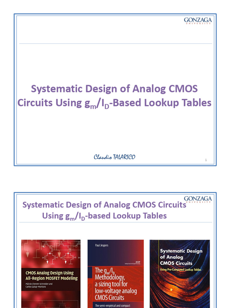 CMOS Analog Circuit Design with gm/ID | PDF | Mosfet | Cmos
