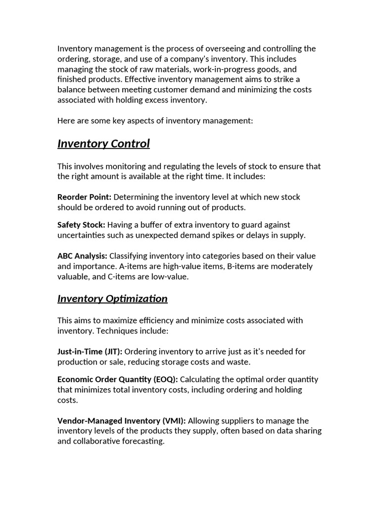 Effective Inventory Management Guide | PDF | Inventory | Business Process