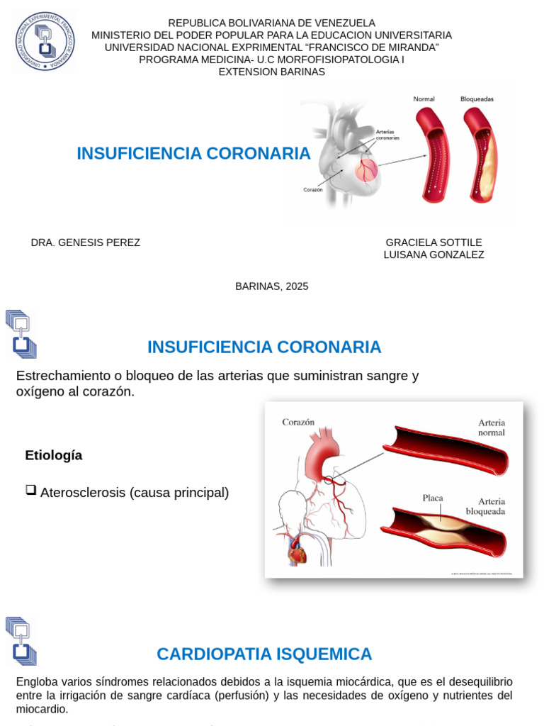 Causas y Síntomas de Insuficiencia Coronaria | PDF | Infarto de ...