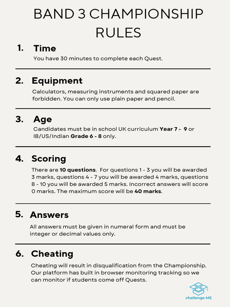 Band 3 Championship Rules Overview | PDF