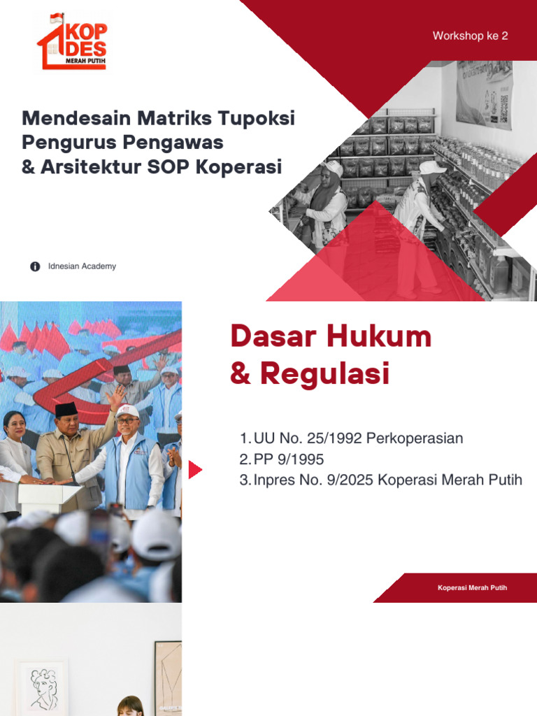 Matriks Tupoksi dan SOP Koperasi | PDF