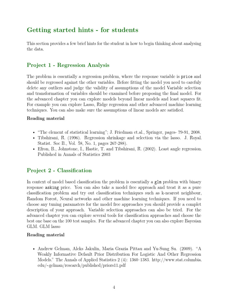 Data Analysis Projects for Students | PDF | Regression Analysis ...