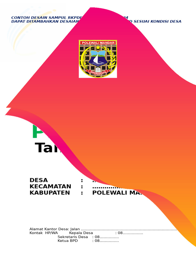 Desain Sampul RKP Desa 2024 | PDF