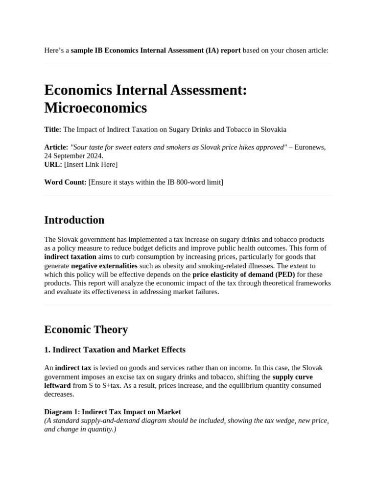 Sample Ia Microeconomics Chatgpt | PDF | Taxes | Indirect Tax