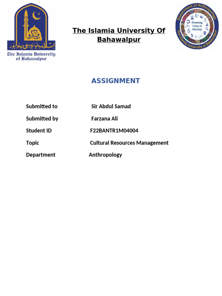 Cultural Recourses Management | PDF | Archaeology | Liberal Arts Education