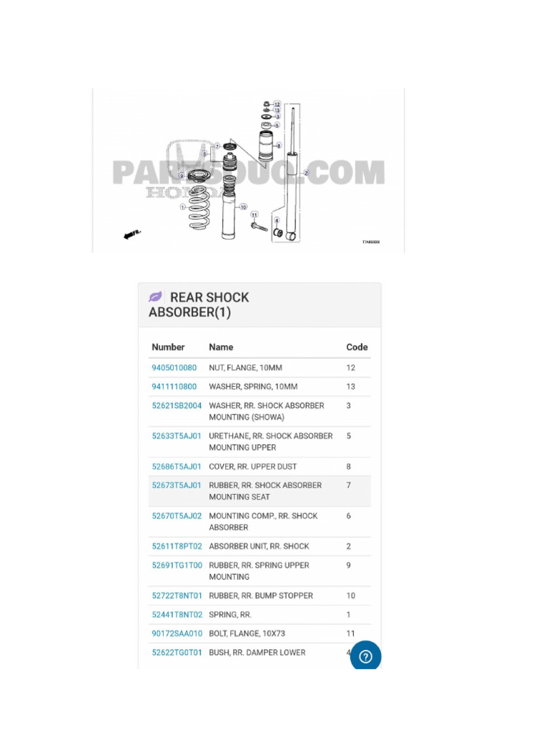 Rear Shock Absorber | PDF