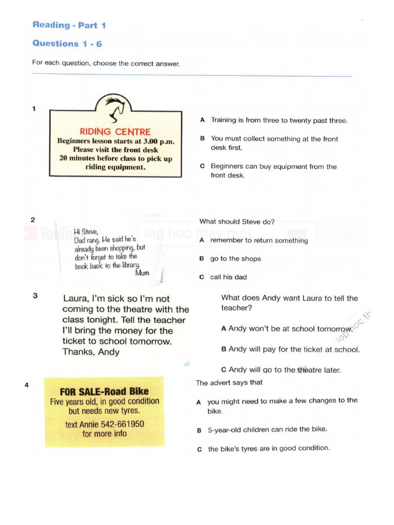 Practice Test A2 | PDF