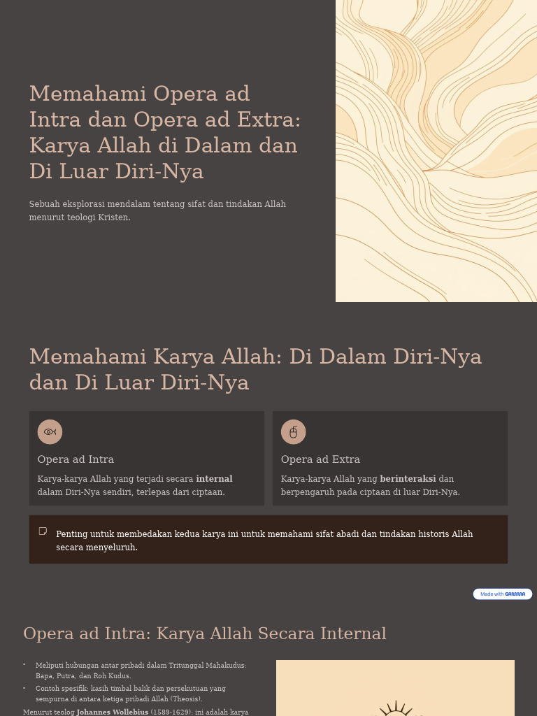 Memahami Karya Allah: Ad Intra dan Ad Extra | PDF