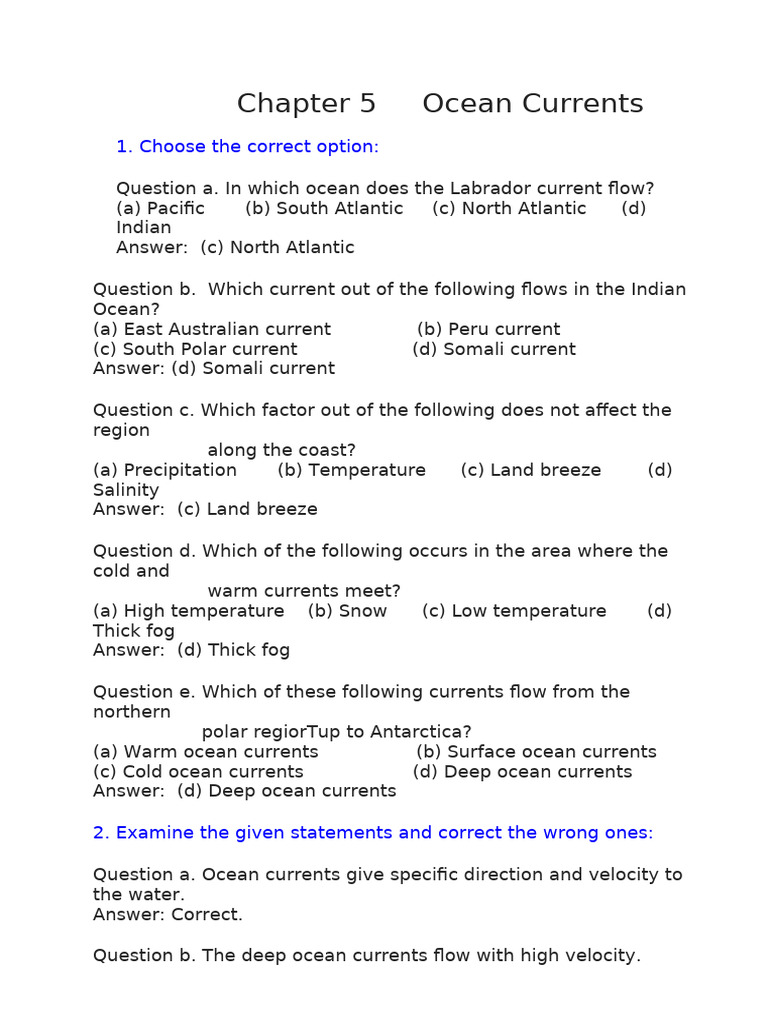 Ocean Currents: Effects and Dynamics | PDF | Oceans | Atlantic Ocean