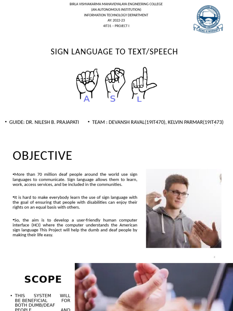 Sign Language Recognition System | PDF | Speech Synthesis | Computing