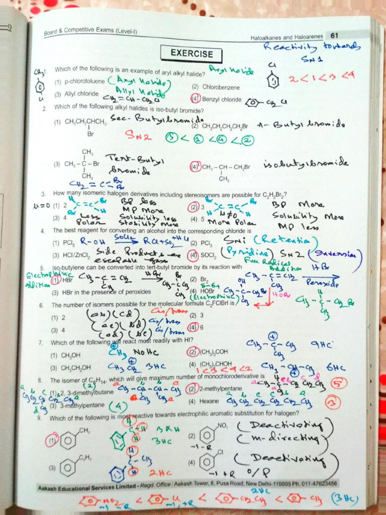 Exercise: (3) CH3-C-Br | PDF | Chemical Substances | Chemistry