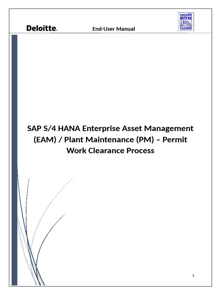 DVC_SAP PM_User Manual_Permit Work Clearance Process_v0.1 | PDF ...
