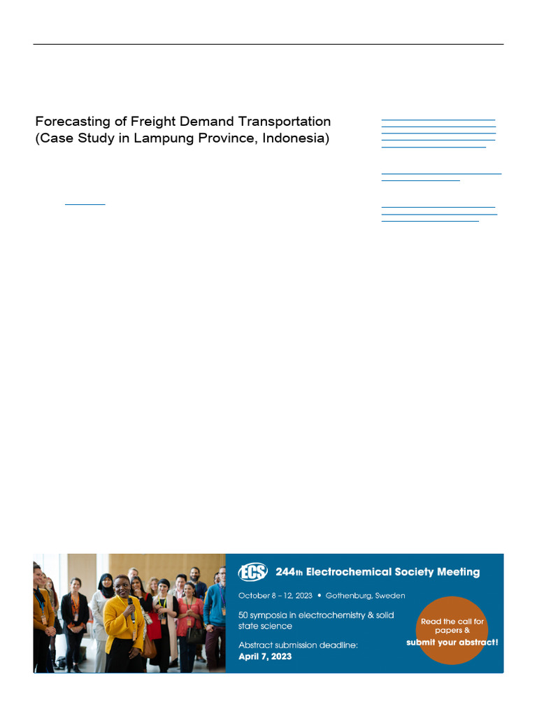 Forecasting of Freight Demand Transportation Case | PDF | Forecasting ...
