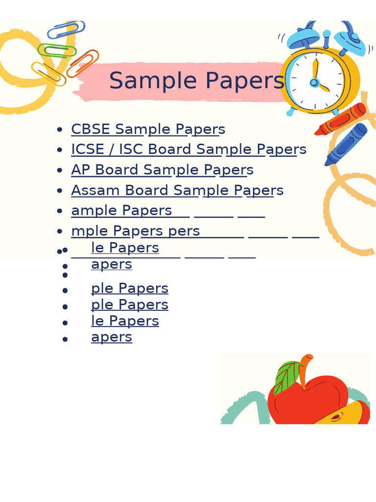 Sample Papers | PDF