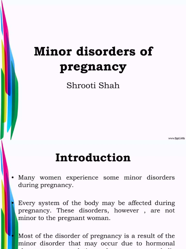 Minor Disorders of Pregnancy | PDF