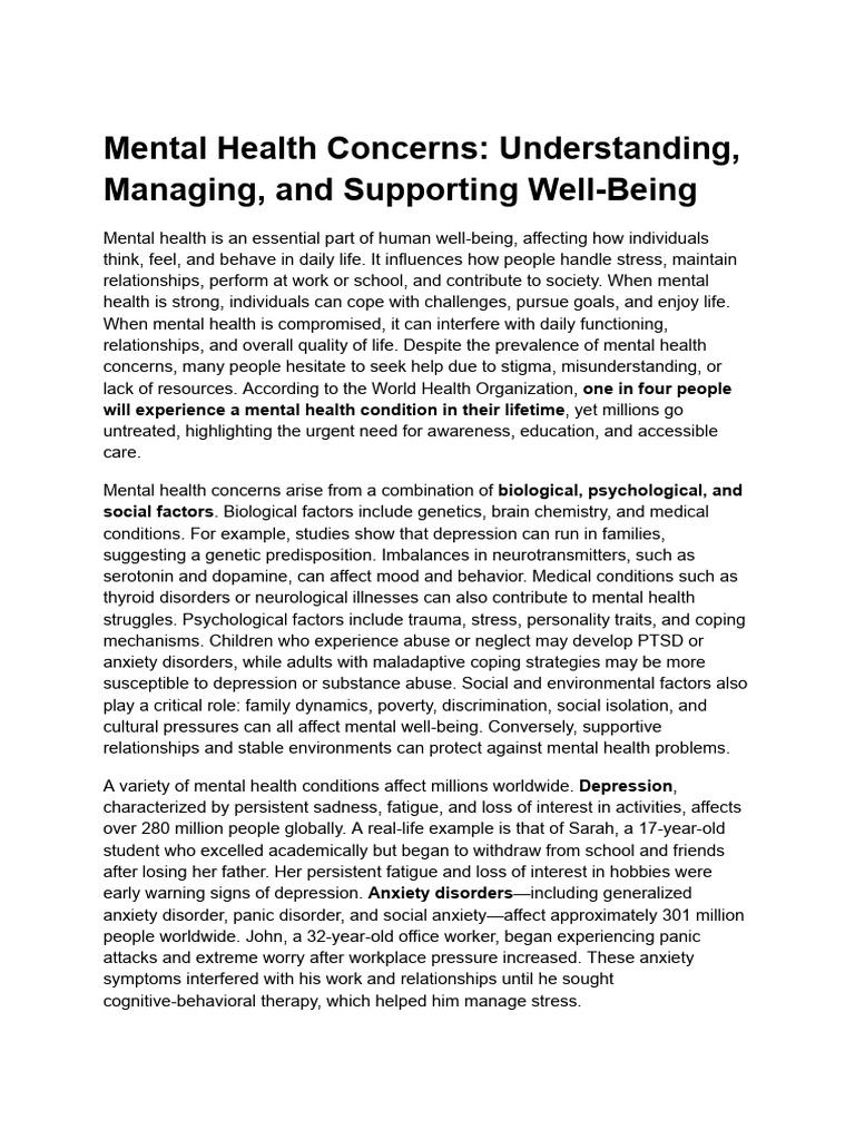 Understanding Mental Health Issues | PDF | Mental Health | Mental Disorder
