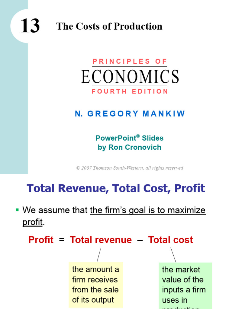 Understanding Production Costs | PDF | Marginal Cost | Profit (Economics)